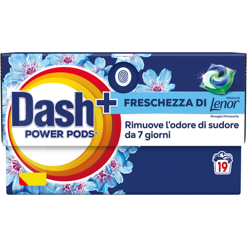 Dash Power Ecodosi Risveglio Primaverile Detersivo Bucato Lavatrice 19 Pods