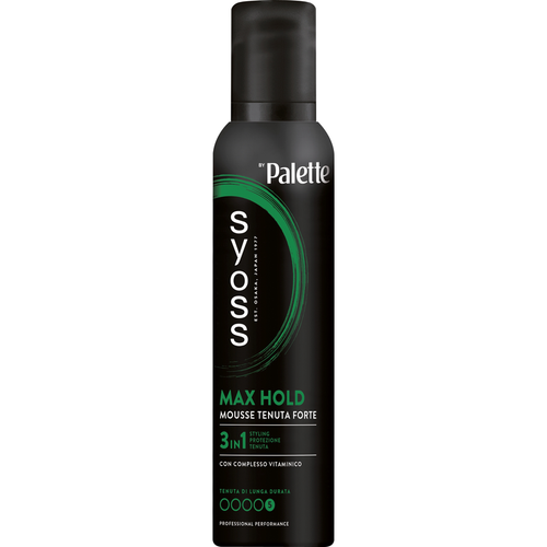 Syoss By Palette Mousse Max Hold Mousse Tenuta Forte Con Complesso Vitaminco 3in1 Styling, Protezion…