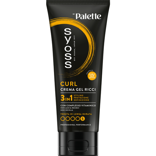 Syoss By Palette Gel Curl Crema Gel Ricci 3in1 Styling, Protezione, Volume 250 Ml