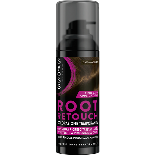 Syoss Palette Root Retoucher Spray Colorazione Temporanea Castano Scuro 120 Ml