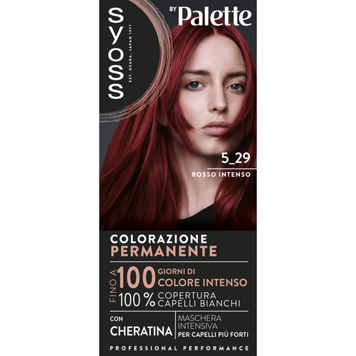 Syoss By Palette Colorazione Permanente Con Cheratina 5-29 Rosso Intenso