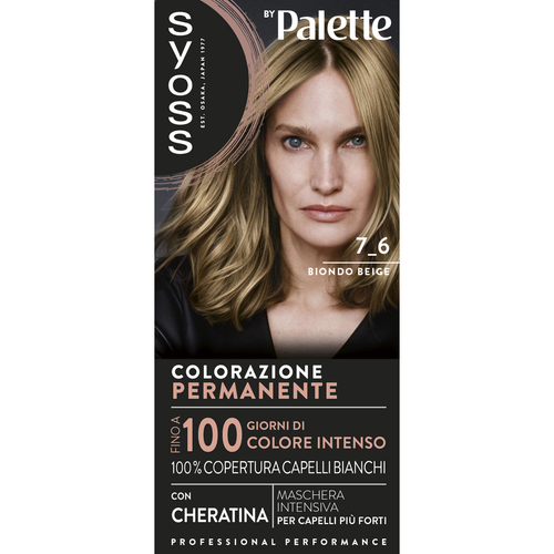 Syoss By Palette Colorazione Permanente Con Cheratina 7-6 Biondo Beige