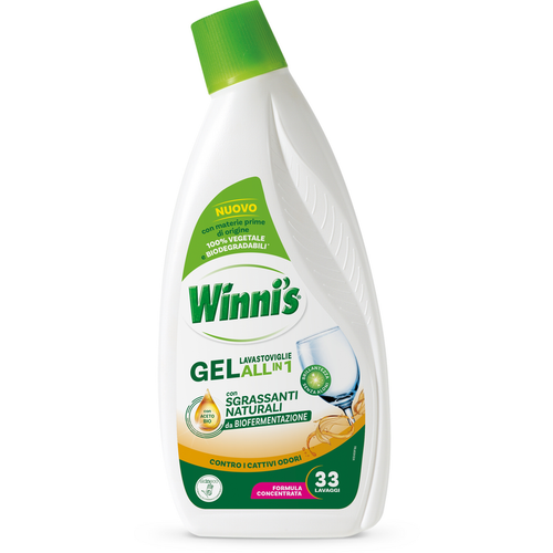 Winni's Gel Lavastoviglie All In 1 All'aceto Contro I Cattivi Odori 33 Lavaggi 561 Ml