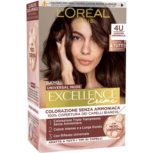 Excellence N.4u Castano Universale Creme Universal Nude Senza Ammoniaca