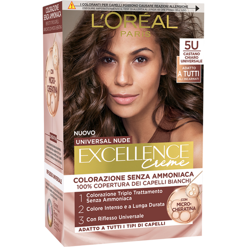 Excellence N.5u Castano Chiaro Universale Creme Universal Nude Senza Ammoniaca