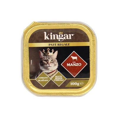 Kingar Cat Pate' Manzo Vaschetta 100 Grammi