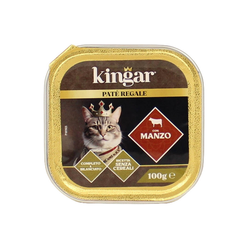 Kingar Cat Pate' Manzo Vaschetta 100 Grammi