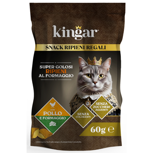 Kingar Cat Snack Busta Pollo E Formaggio 60 Gr.