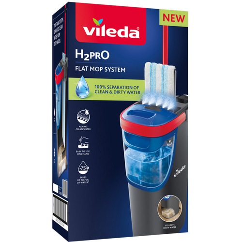Vileda H2pro Flat Mop System Complete