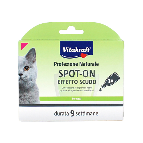 Vitakraft Spot-on Naturale Antiparassitario Per Gatti 3 Fiale Durata 9 Settimane