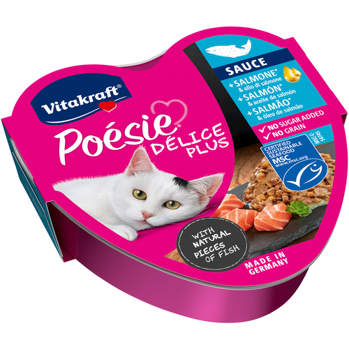 Vitakraft Cat Poesie Delice Plus Salmone Vaschetta 85 Grammi