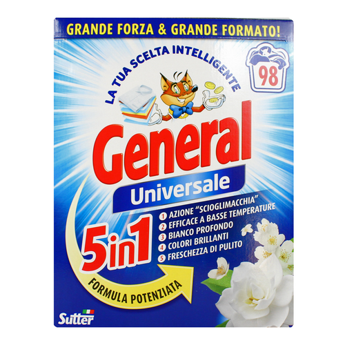 General Fusto Detersivo Polvere Universale 5in1 98 Misurini