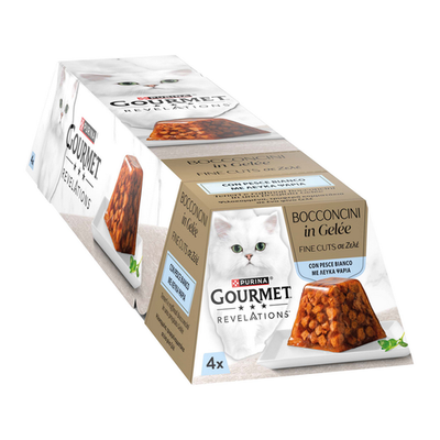 Gourmet Revelations Bocconcini In Gelee' Con Pesce Bianco 4 Piramidi Da 57 Grammi