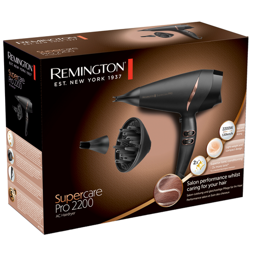 Remington Phon Supercare Pro 2200w Completo Di Diffusore E Concentratore Aria Largo E Stretto