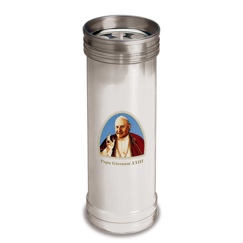 Lumino Votivo Plastica Bianco 50t Immagine Papa Giovanni Xxiii