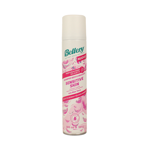 Bellery Shampoo Secco Sensitive Skin  Con Aloe Vera Delicato Sulla Cute Leggermente Profumato 200 Ml