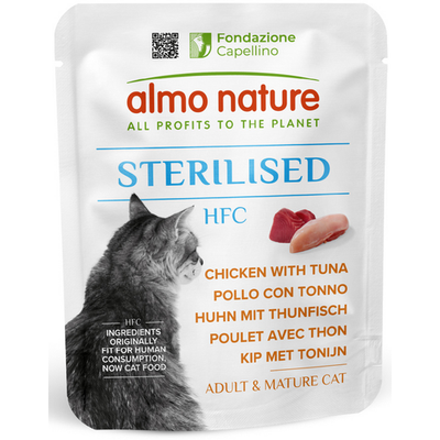 Almo Nature Gatto Sterilised Pollo Con Tonno Busta 50 Grammi