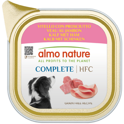 Almo Nature Complete Vitello Con Prosciutto Per Cane Vaschetta 150 Grammi