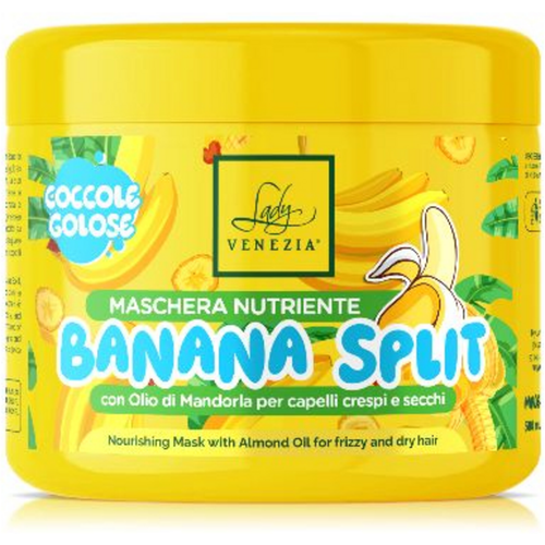 Lady Venezia Maschera Capelli Banana Split Nutriente Per Capelli Crespi E Secchi Con Olio Di Mandorl…