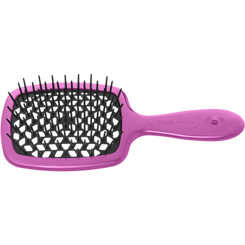 Janeke Spazzola Capelli Piccola Famiglia Superbrush Nero / Fucsia