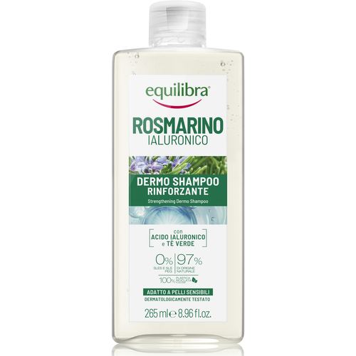 Equilibra Rosmarino Ialuronico Dermo Shampoo Rinforzante Con Acido Ialuronico E Te Verde 265 Ml