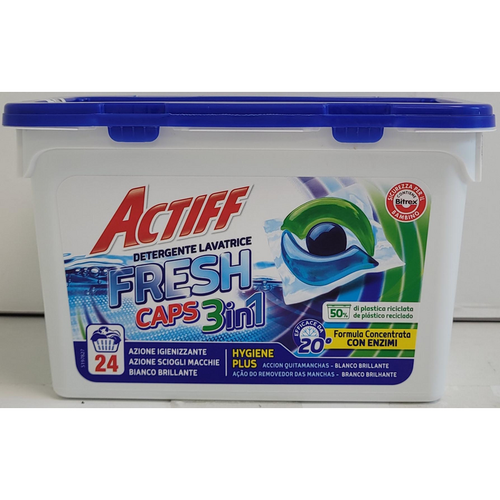 Actiff Detersivo Detergente Lavatrice Caps 3in1 Fresh 24 Caps