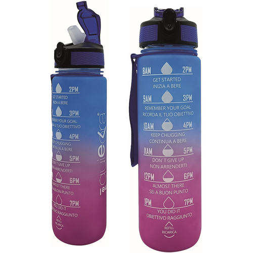 Rf Borraccia Motivazionale Blue Fucsia 1 Litro
