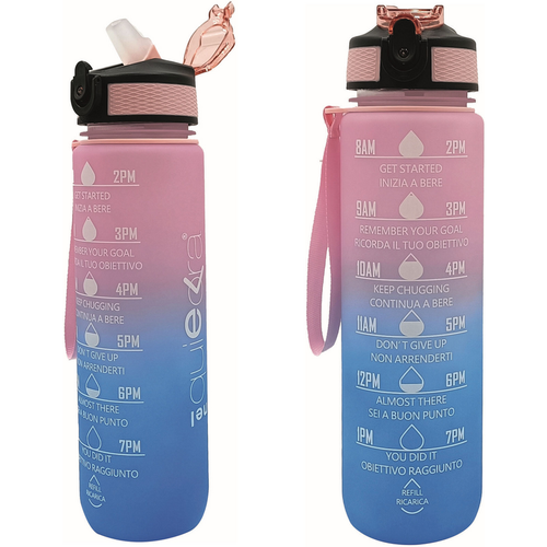 Rf Borraccia Motivazionale Rosa Celeste 1 Litro