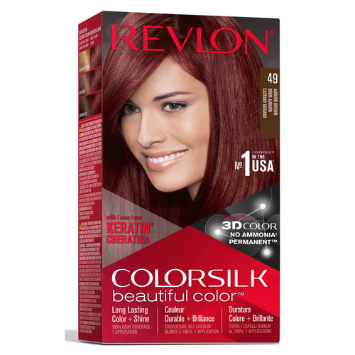 Revlon Color Silk 49 Castano Mogano Permanente Senza Ammonica