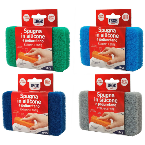 Irge Casa Spugna Silicone E Poliuretano 1 Pezzo Colori Assortiti
