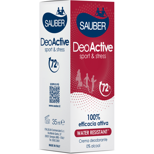 Sauber Deodorante Active Sport & Stress Water Resistant Tubo 35 Ml