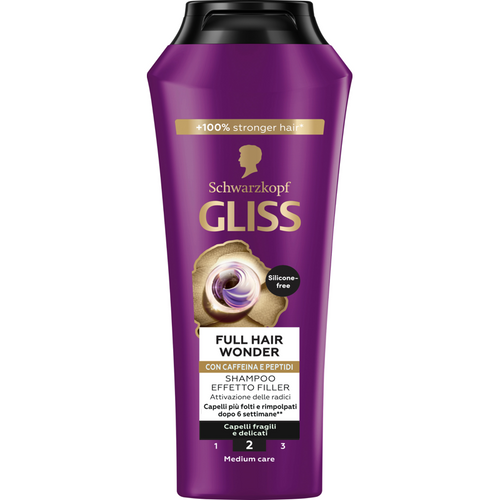 Gliss Shampoo Full Hair Wonder Effetto Filler Capelli Fragili E Delicati 250 Ml