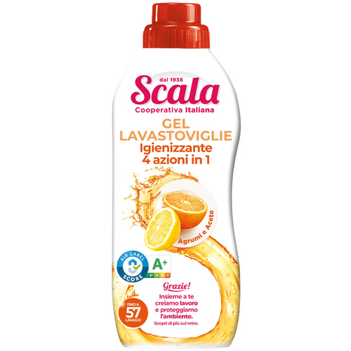 Scala Gel Lavastoviglie Igienizzante Agrumi E Aceto 57 Lavaggi