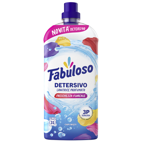 Fabuloso Detersivo Lavatrice Capi Misti Freschezza Floreale 31 Lavaggi Lt 1,250