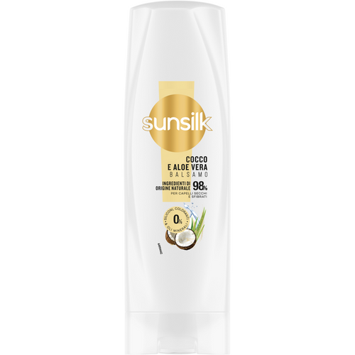 Sunsilk Balsamo Cocco E Aloe - 0% Siliconi, Coloranti E Oli Minerali - 98% Ingredienti Origine Natur…