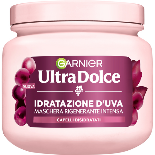 Garnier Ultra Dolce Idratazione D'uva Maschera Rigenerante Intensa Capelli Disidratati 340 Ml