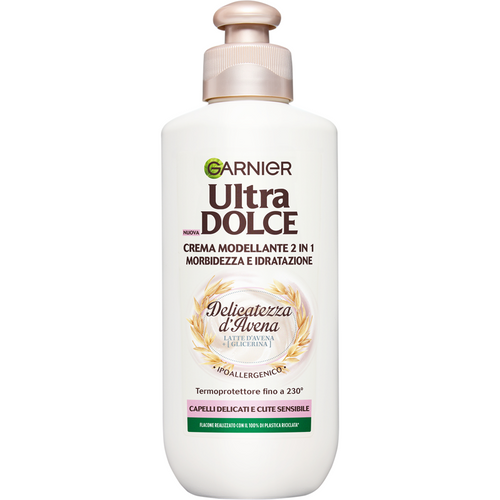 Garnier Ultra Dolce Delicatezza D'avena Crema Modellante 2 In 1 Termoprotettore Capelli Delicati E C…