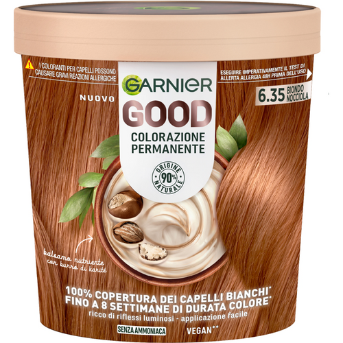 Garnier Good Colorazione Permanente Senza Ammoniaca  6.35 Biondo Nocciola 160 Gr