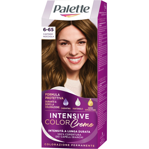 Palette Intensive Color Creme Colorazione Permanente Formula Protettiva N. 6-65 Castano Nocciola
