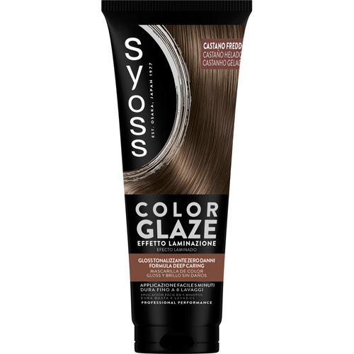 Syoss Color Glaze Maschera Colorante Castano Freddo Durata Fino A 8 Lavaggi Tubo 130 Ml