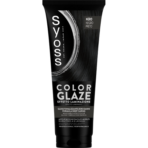 Syoss Color Glaze Maschera Colorante Nero Tubo Durata Fino A 8 Lavaggi 130 Ml