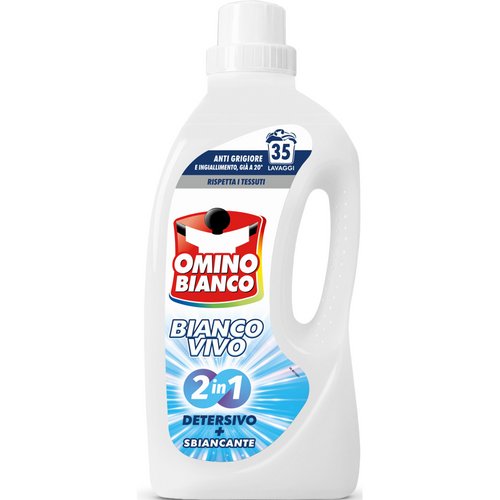 Omino Bianco Detersivo Bucato Liquido Biancovivo 2in1 35 Lavaggi 1400 Ml