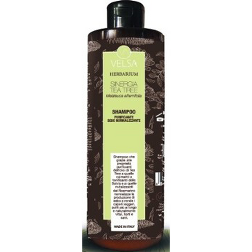 Velsa Herbarium Sinergia Tea Tree Shampoo Purificante Sebo Normalizzante 500 Ml