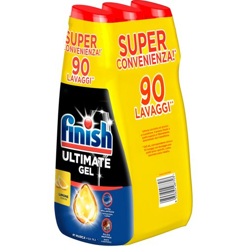 Finish Gel Ultimate Lemon 30 Lavaggi 540 Ml 3 Pezzi