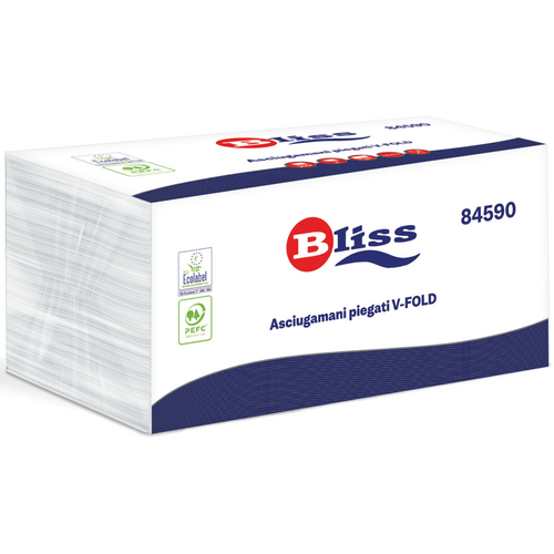 Bliss Asciugamani Piegati V - Fold Trim 2 Veli 210 Pezzi