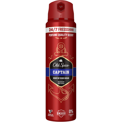 Old Spice Deo Spray Captain Profumo Fierce Ocean 150 Ml